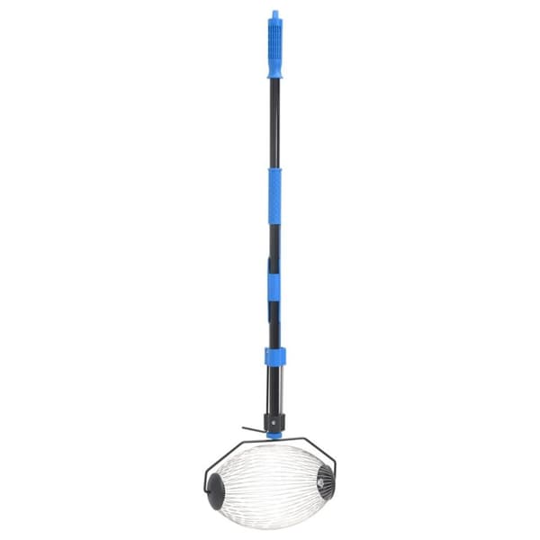 vidaXL nøddeopsamler 127 cm stål blå