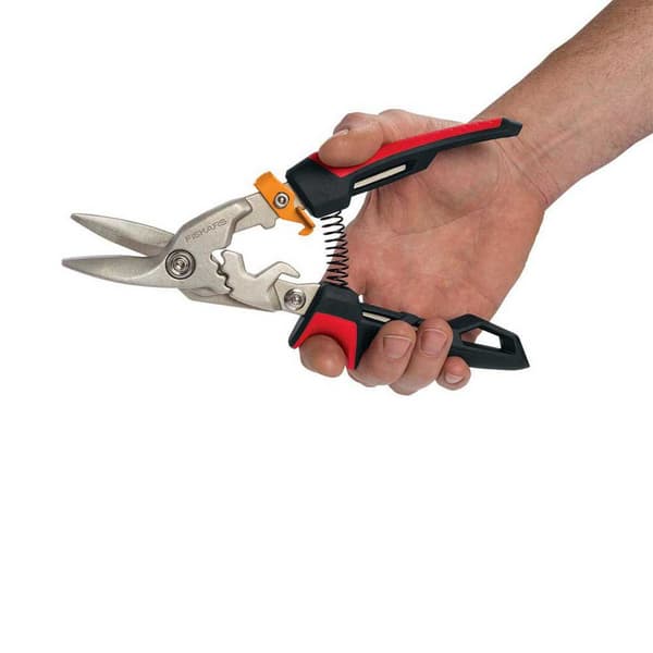 Fiskars Klipp Vänster Plåtsax Powergear Aviation 38.1 Mm Silver