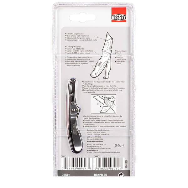 Bessey Vikbar Utility Knife Abs Handtag Dbkph-eu Svart