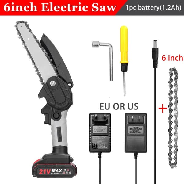 Elektrisk beskärningssåg, uppladdningsbar, enhands, Set 5 1 batteri, EU