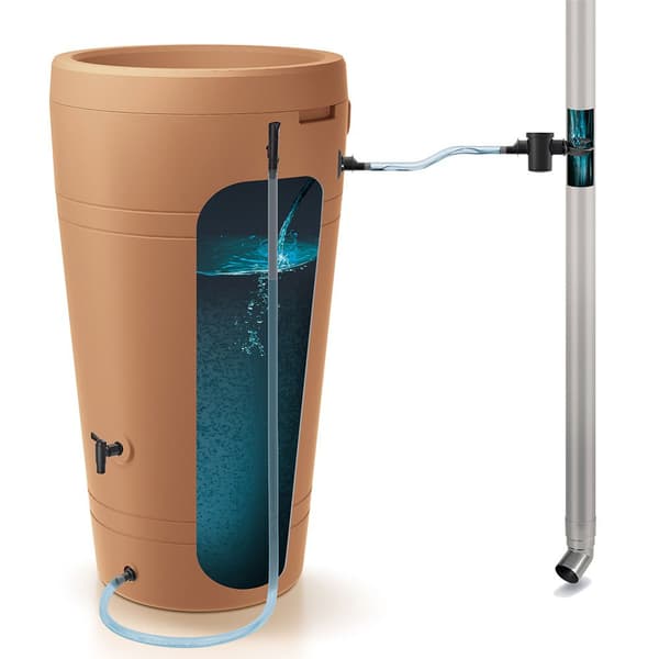 Prosperplast Regnvandsbeholder Set 230l Tube Collection 59.3x59.3x107 Cm Transparent