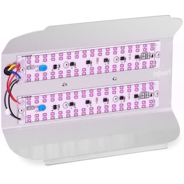 Växtodlingslampa fullspektrum 25 x 17 cm 136 LED 100 W silver