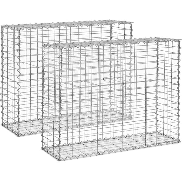Galvaniserad gabionkorg 101 x 32 x 83 cm - 2 st.