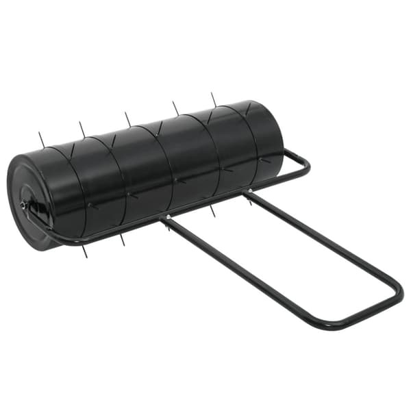 vidaXL havetromle med klinger 63 l jern og stål sort