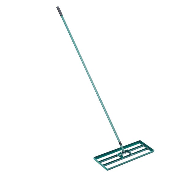 Nurmikkotasoitusharava, raskas 36 tuuman x 10 tuuman muotoilu, 78 tuuman teräksinen jatkovarsi., 10x36 tuumaa 10x30inch