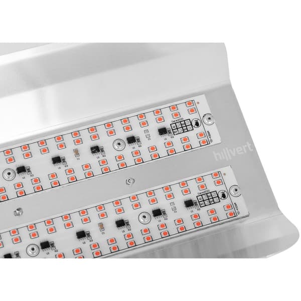 Växtodlingslampa fullspektrum 25 x 17 cm 136 LED 100 W silver