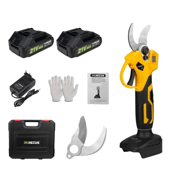 Elektrisk Beskärningssax, 1500W Effekt, 30mm Skärdiameter, Ergonomiskt Handtag,2 Batteri Plastlåda