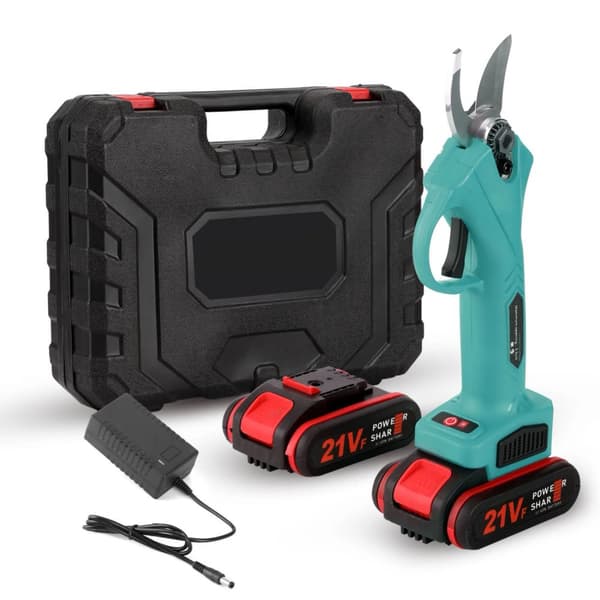 21V Sladdlös Elektrisk Beskärare, Ergonomiskt Handtag, 4-5 Timmars Arbetstid,EU-kontakt, 10 stycken svarta