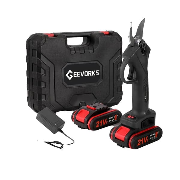 21V Trådløs Elektrisk Beskærer, Ergonomisk Design, Dobbelt Batterisystem,Type3 BK, EU