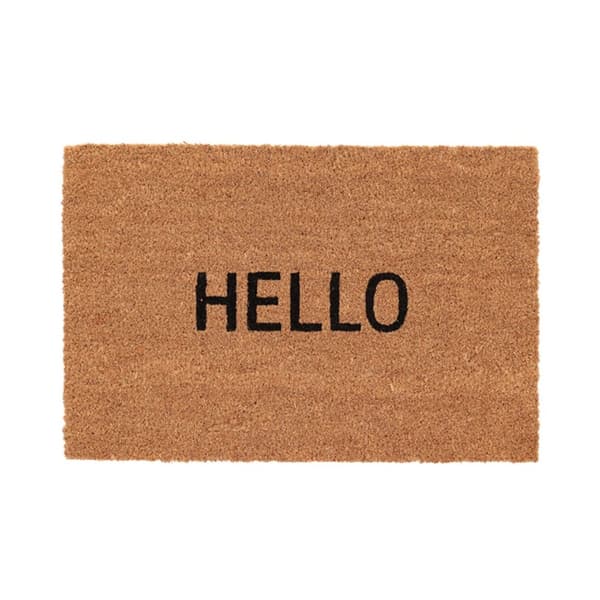 OUTDOOR KOOKOSKUIDU HELLO HOES DOORMATTO 60X40CM