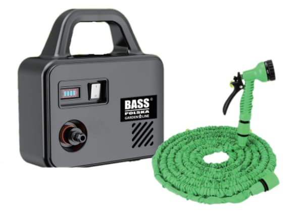 Batteripumpe 21V 3Ah med 10m haveslange