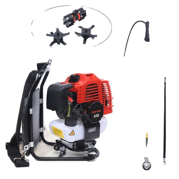 Havemølle Græsslåmaskine, 52CC 2-taktsmotor, 1000ml Brændstoftank,Rød