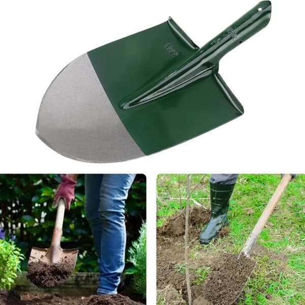 Manganese Stål Grave Spade, Rund Spids Hoved, Ergonomisk Design, Letvægts