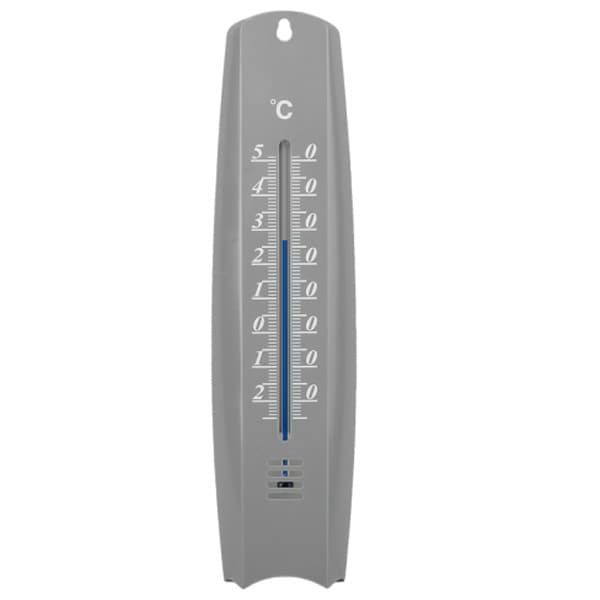 Utomhusfönstertermometer, plastgrå, -25/50 grader Celsius, längd 26 cm