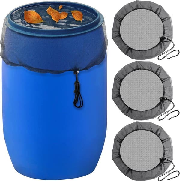Regntyndt Netovertræk/Spandovertræk 1/3-pak - Slidstærkt Polyester med snøre, Beskytter mod strøelse, 60-120 cm
