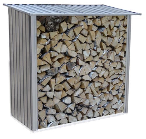 Brændeskur - brændeskur, galvaniseret stål - 163 x 154 x 88 cm