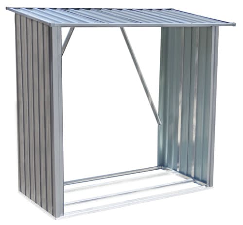 Brændeskur - brændeskur, galvaniseret stål - 163 x 154 x 88 cm