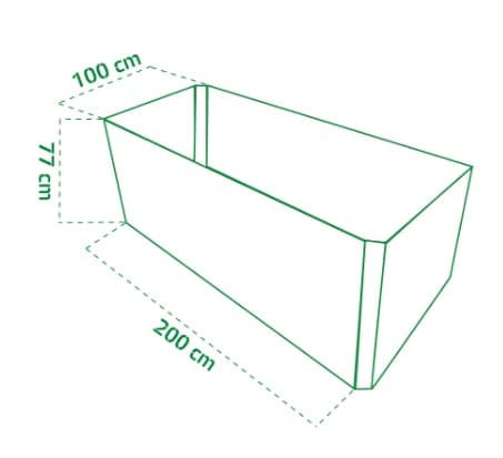 Højbed AGRO BED 200x100x77 cm