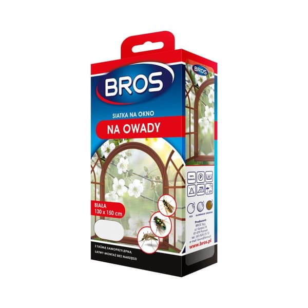 Bros insektnet vindue 130x150 hvid