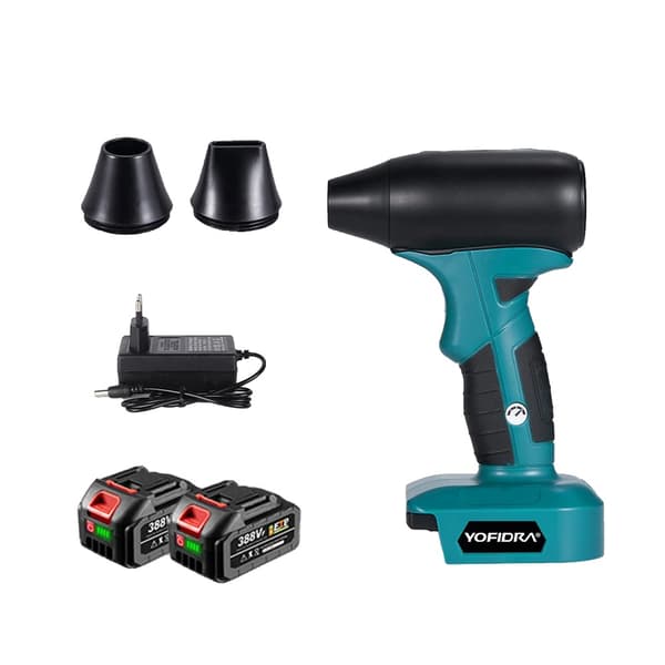 YOFIDRA Turbo Blæser, 160W Effekt, 30m/s Vindhastighed,Med 388VF-2 oplader, EU