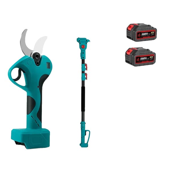 Telescopisk Stang Beskærersaks, 2800W Børsteløs Motor, 45mm Maksimal Beskæring,2 Batteri 1EU Stik