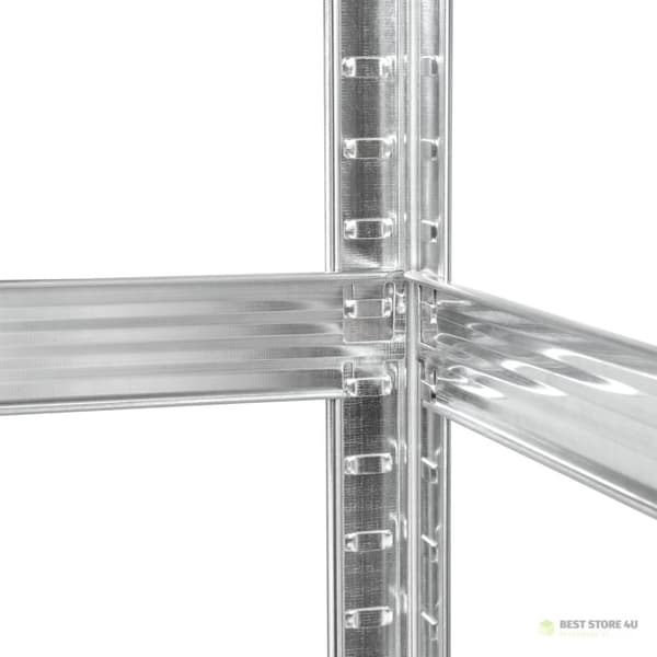 Metallförvaringsställ 180x90x40 silver Rebel