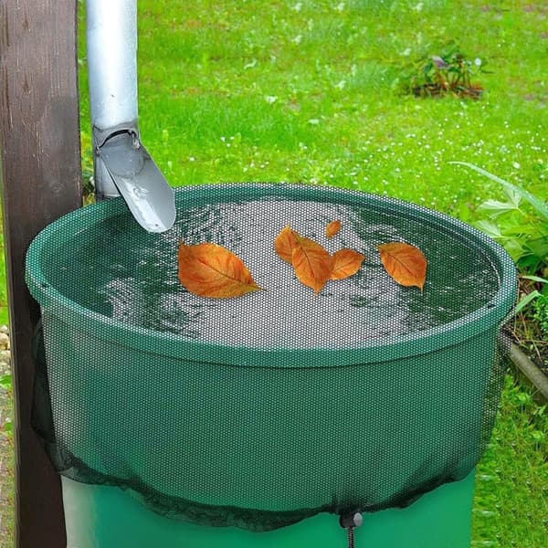 Lollanda Regntunneskydd, Bucket Nätlock med Dragsko 150/160 cm, Skyddar mot Skräp - Polyester, Svart, Trädgård