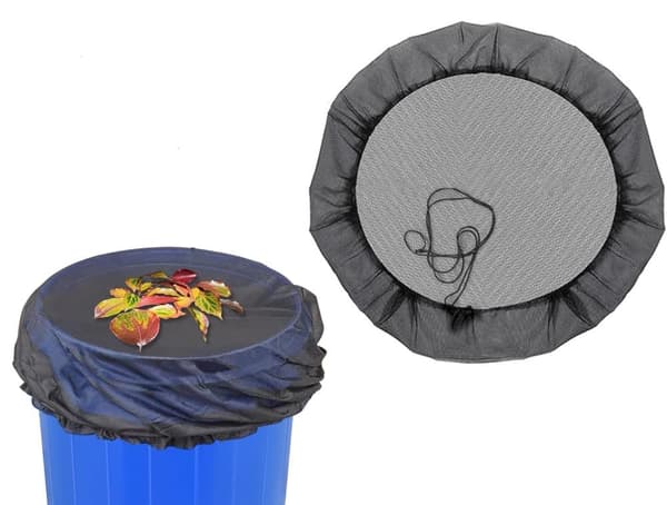 Lollanda Regntunneskydd, Bucket Nätlock med Dragsko 150/160 cm, Skyddar mot Skräp - Polyester, Svart, Trädgård