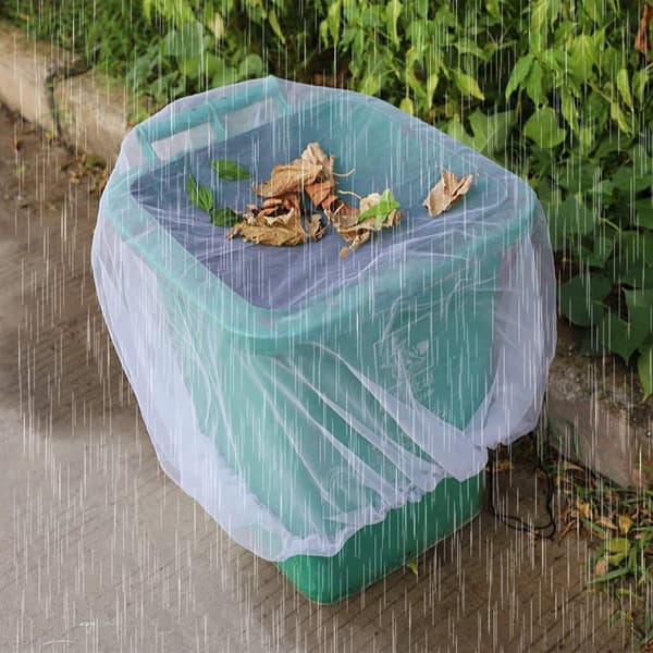 Lollanda Regntøndenet 80/95 cm, Spandnetlåg med snøre - Polyester, Hvid, Have