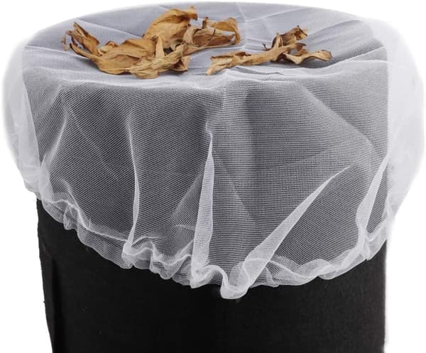 Lollanda Regntunna Nät 80/95 cm, Bucket Nätlock med Dragsko - Polyester, Vit, Trädgård