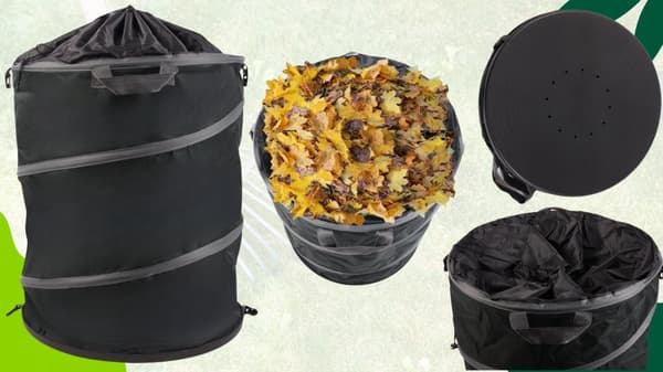 Sammenklappelig beholder til blade, græs og haveaffald, stor, forstærket, 80 liter
