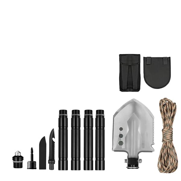 Multifunktionel Campingspade, Holdbar Stål Konstruktion, Letvægts og Kompakt Design,MT14-104S 92 cm