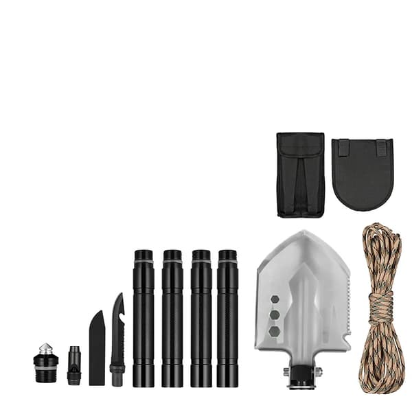 Multifunktionell Campingspade, Hållbar Stålstruktur, Lätt och Kompakt Design,MT14-104F 92 cm