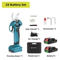 Miniatyrbillede 2 af 2: Elektriske Beskærersakse, Børsteløs Motor, 30MM Skærediameter,2 Batteri EU Stik