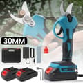 Miniatyrbillede 2 af 2: Elektriske Beskærersakse, 30 mm Skærediameter, 21V Genopladeligt Batteri,Med 2*Batteri