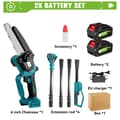 Miniatyrbillede 2 af 2: Elektrisk Motorsav, 4500W Effekt, Justerbar Længde 105-205cm,2 Batteri EU Stik