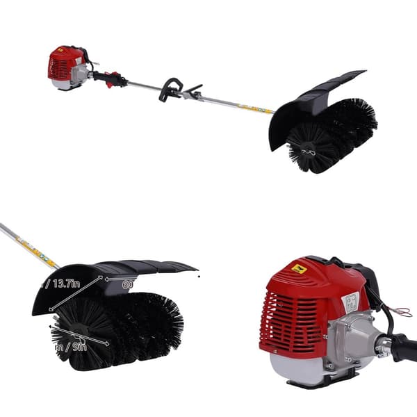 Gasdrevet kost, 52CC motor, 2,3HK ydeevne,Rød