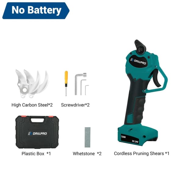 Elektriske Beskærersakse, 750W Effekt, 30mm Maksimal Skærediameter,Ingen batteri, EU