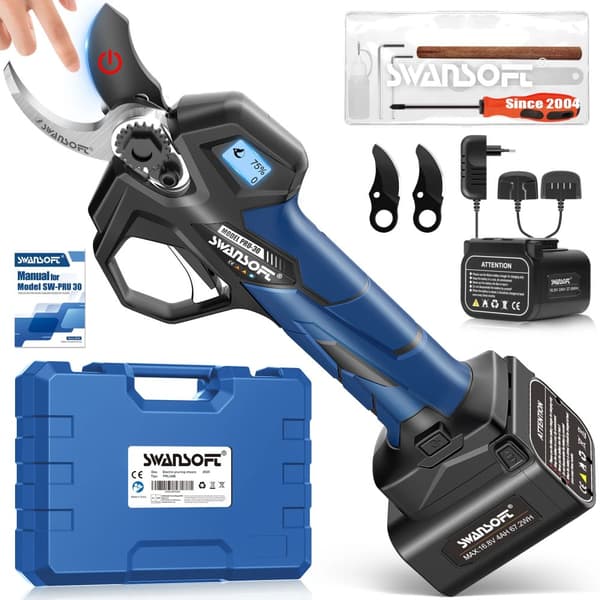 Trådløs Beskærersaks, Max Effekt 850W, Skærestørrelse 0-30mm, Arbejdstid 6-8 timer,SW-PRU30 B 2AH4AH