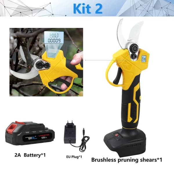 Borstfria Beskärningssaxar, 18V Kraft, Hållbar Konstruktion,kit2