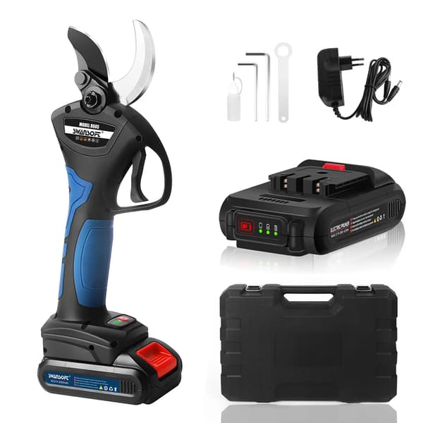 Trådløse elektriske beskæresakse, 21V lithium batteri, 40mm skærediameter,2x 21V Batteri