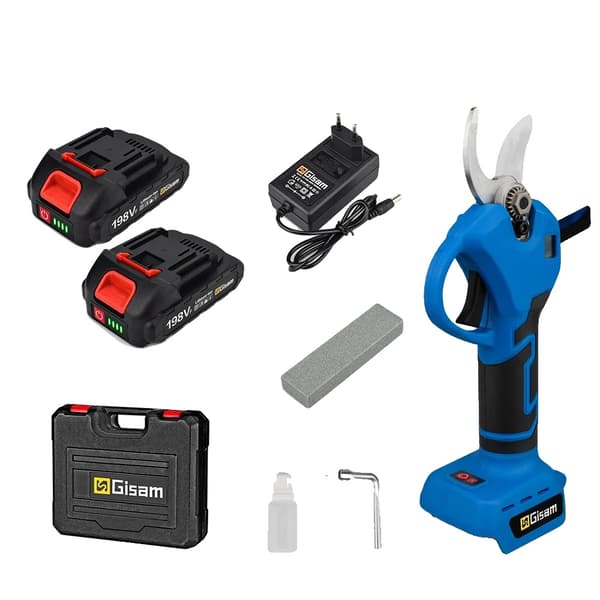 Borstlös Sladdlös Elektrisk Beskärare, 30mm Skärdiameter, 1500mAh Batteri,2 Batteri Set B