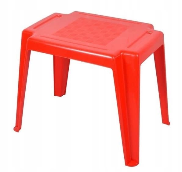 Plastträdgårdsbord för barn Lolek rött
