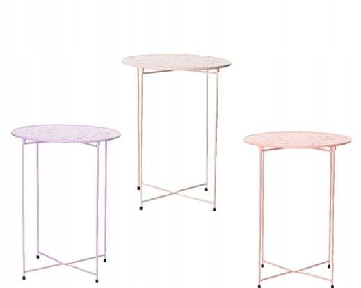 Rundt sofabord i metal til haven 62x46,5 cm