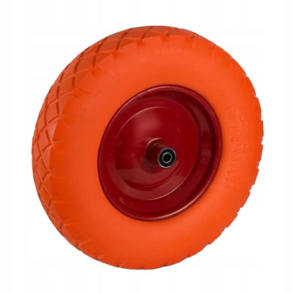 Kottikärryjen täyspyörä 40 cm, oranssi reikä 1,2 cm
