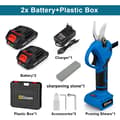 Miniatyrbillede 2 af 2: Elektriske Beskæresakse, 18V Batteridrevet, Børsteløs Motor, CE Certificeret,2 Batteri Plastik