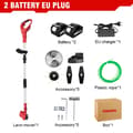 Miniatyrbild 2 av 2: Gräsklippare, Borstlös Elektrisk, Trådlös Grästrimmer, 2 Batteri EU-kontakt