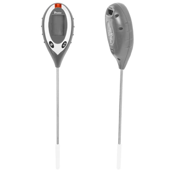 4-funktioners jordmätare: pH, luftfuktighet, solljus, temperatur, LCD-display