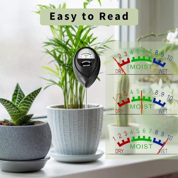 Bomclap Soil Meter/Soil Moisture Meter – 2 kpl testit Kasvien kosteus kukkaruukkupuutarhan pihalle – paristoja ei tarvita