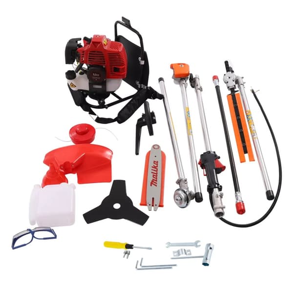 Gas Trimmer, 1,7 kW effekt, 2,7 m længde, 1 L brændstoftank,Rød